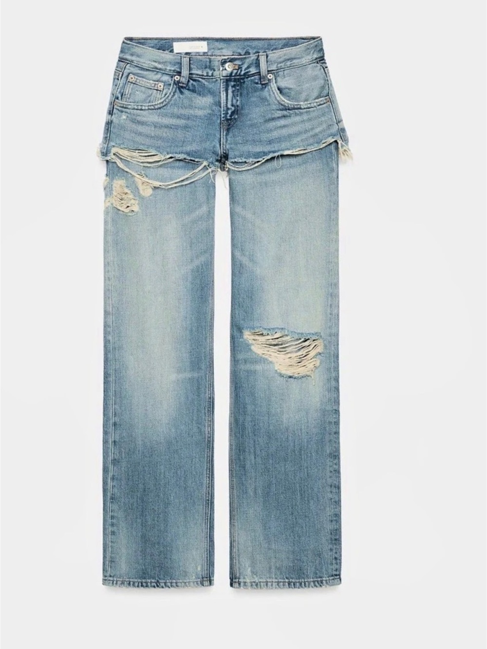 ZARA low-rise straight-leg jeans
